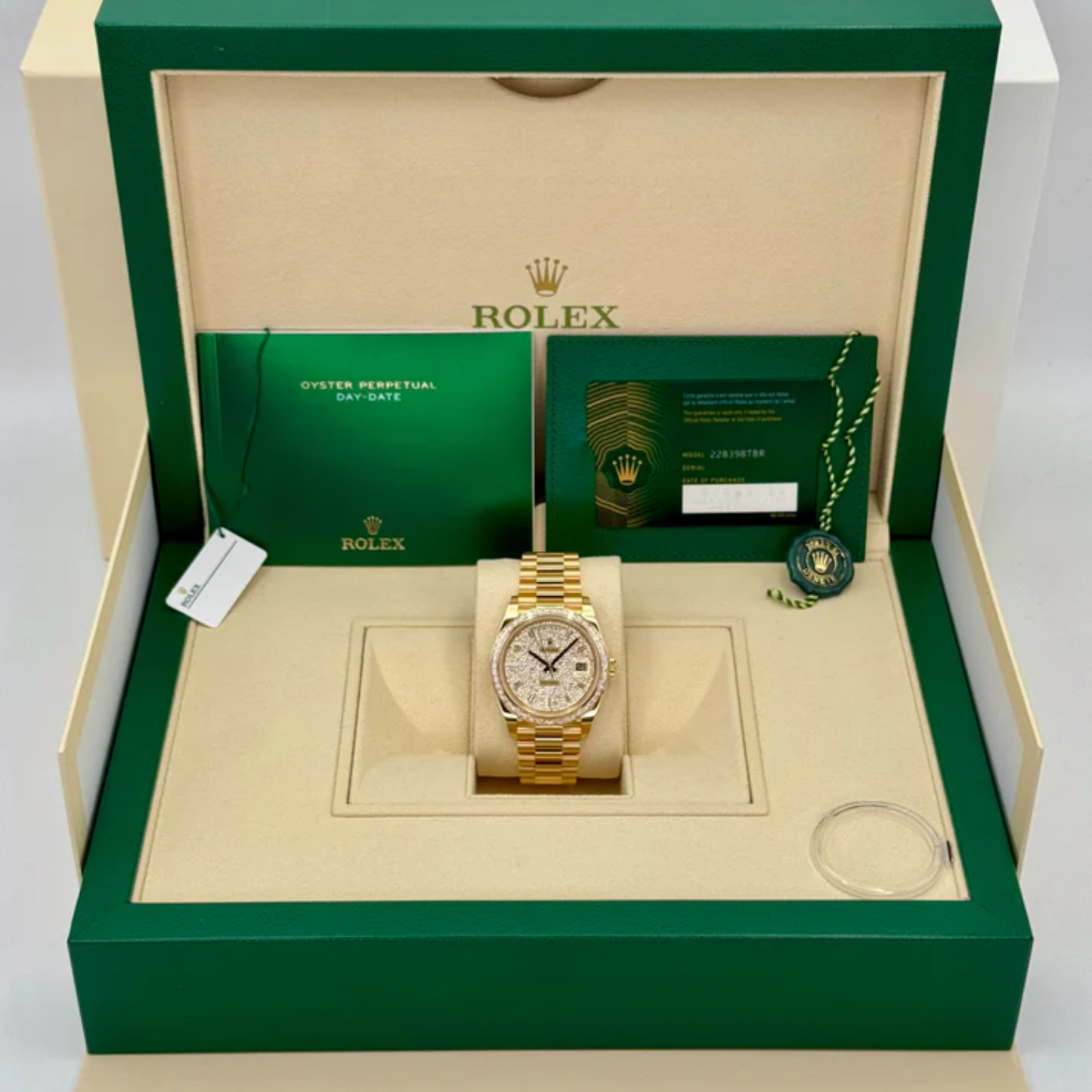 Day-Date 40mm 18K Yellow Gold Champagne Diamonds Dial 228398tbr-0036