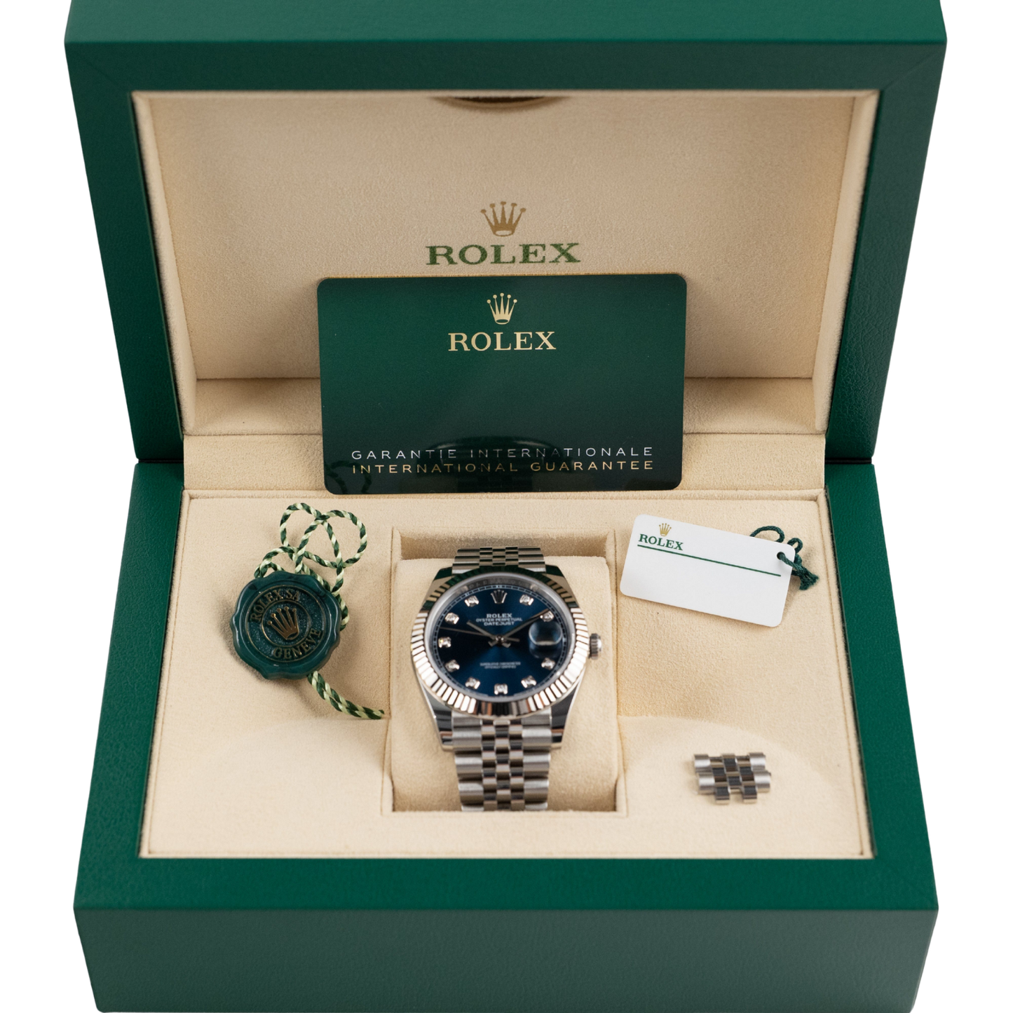 Datejust 36mm Steel & White Gold Blue Dial Diamonds m126334-0016