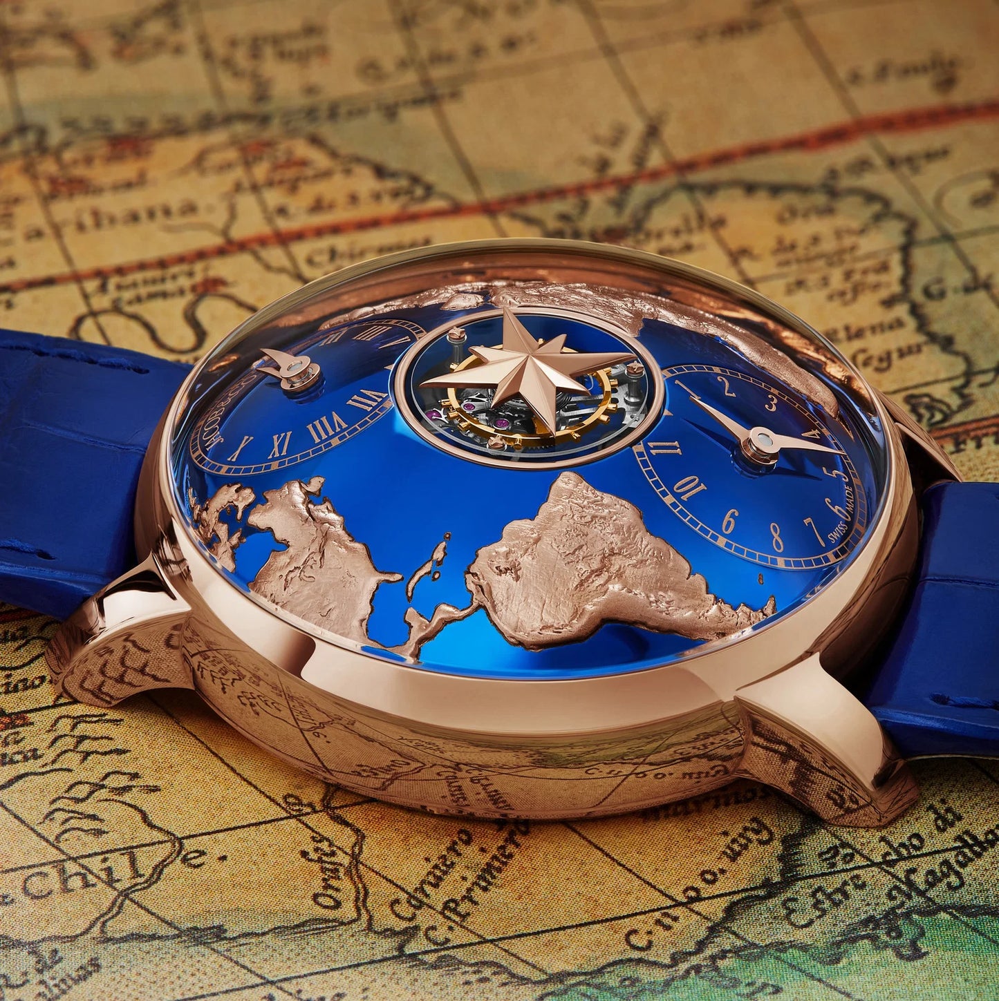 The World Is Yours Dual Time Zone Tourbillon 38.6mm Rose Gold Automatic Winding DT200.40.AA.AA.A