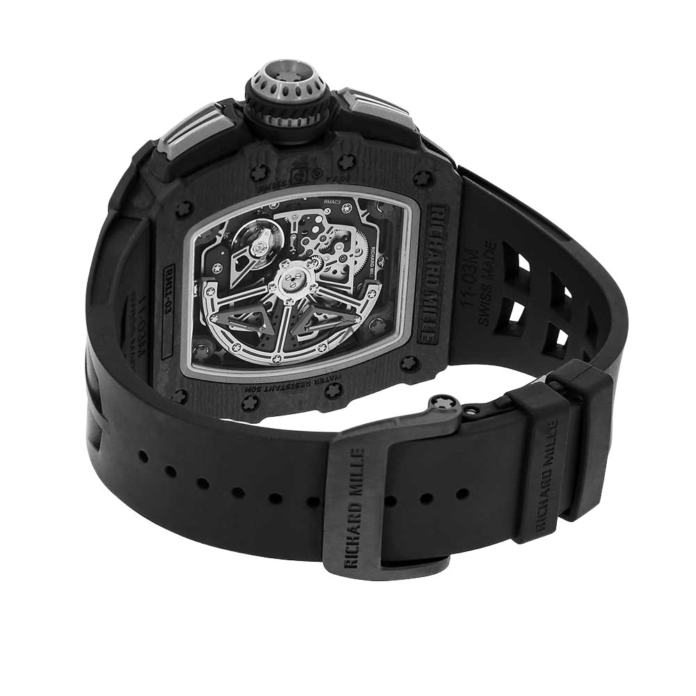 RM 11-03 Black NTPT, Skeleton Dial, 50 mm