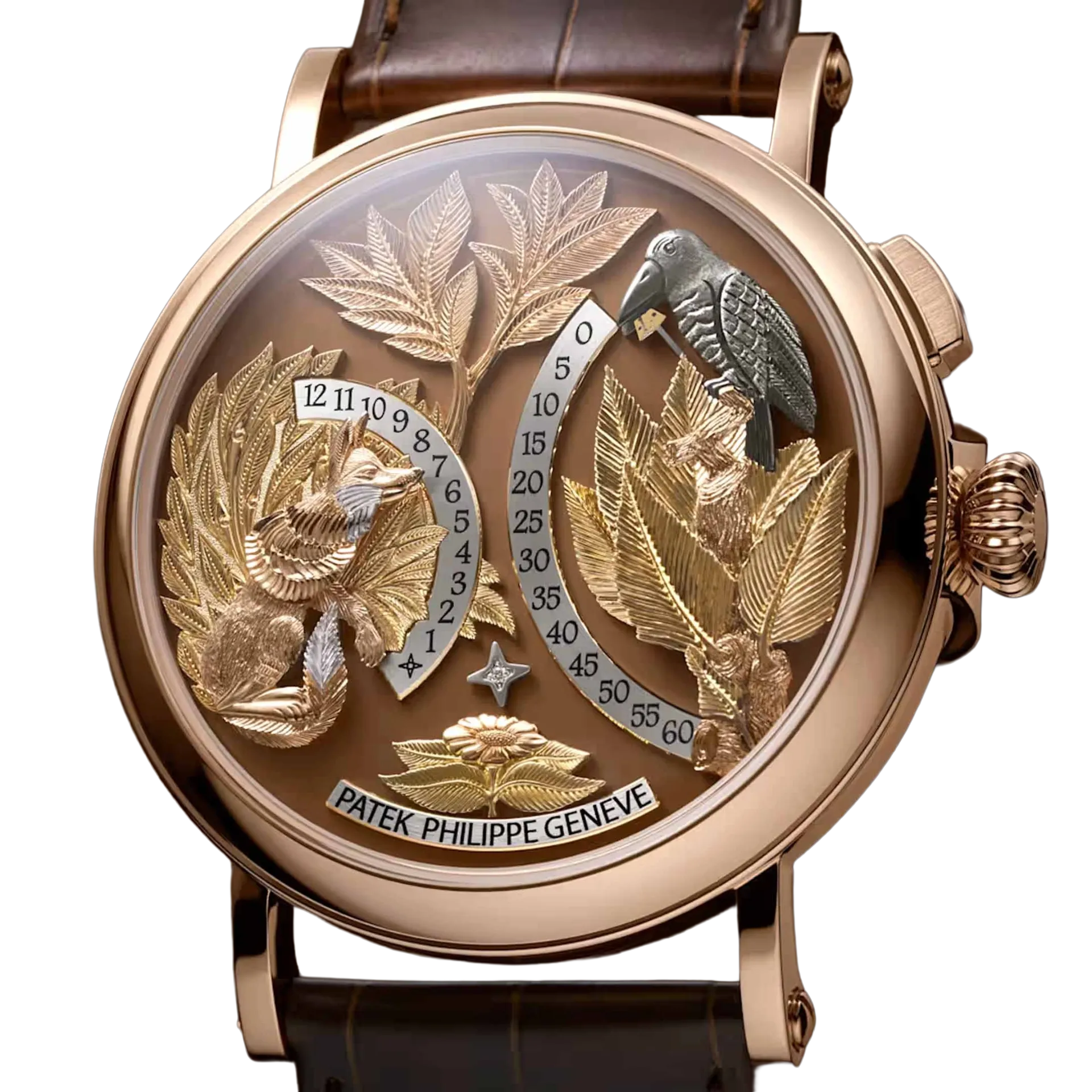 Complications 43mm 5249R-001 Hours And Minutes On Demand Automaton - The Crow and the Fox Rose Gold Matara