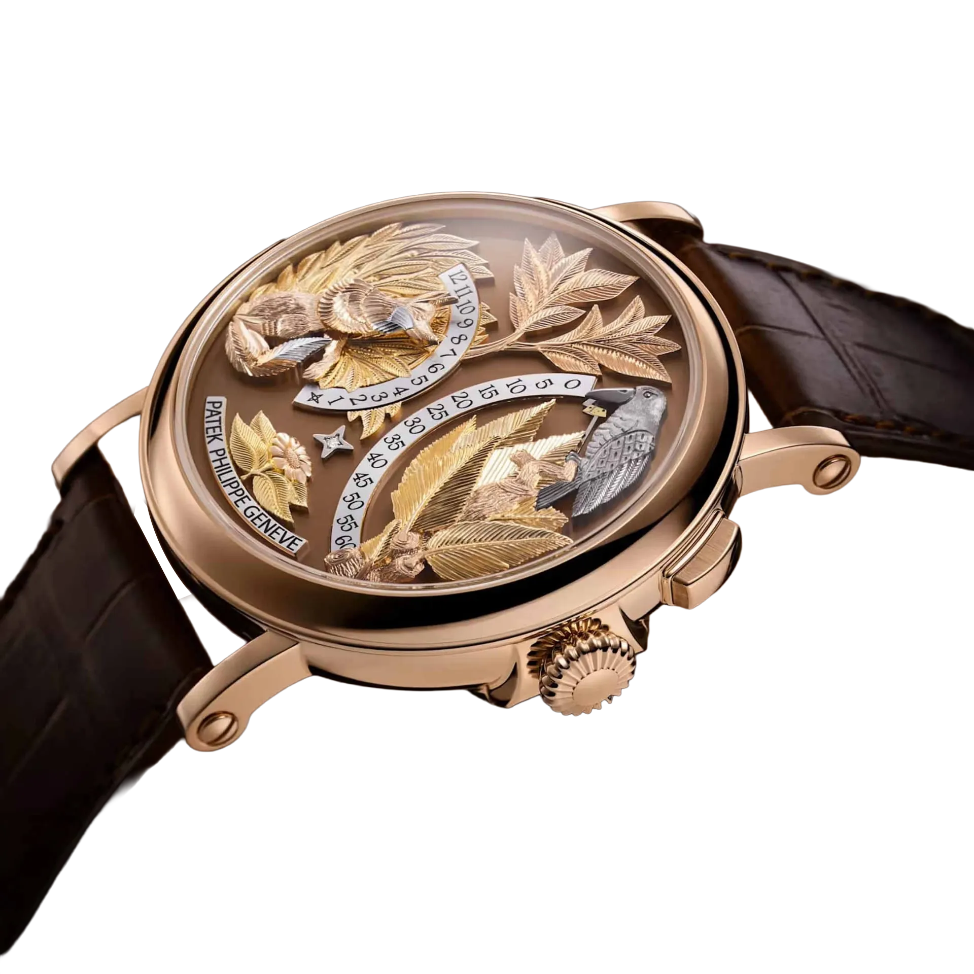 Complications 43mm 5249R-001 Hours And Minutes On Demand Automaton - The Crow and the Fox Rose Gold Matara