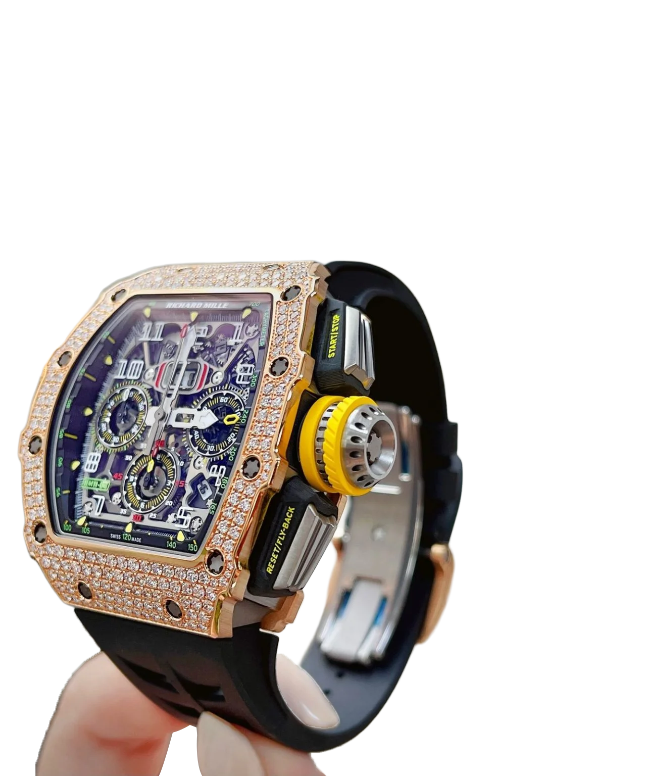 RM 11-03 Flyback Chronograph Diamond Set Rose Gold