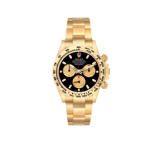 Daytona 40mm Black Dial Yellow Gold Mens Automatic Watch 116508