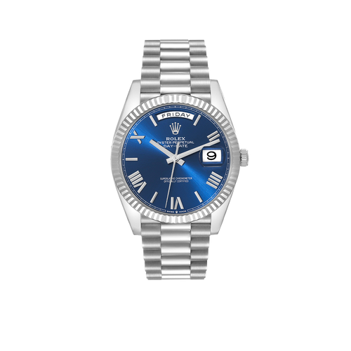 President Day-Date 40mm Blue Dial Platinum Mens Watch 228236