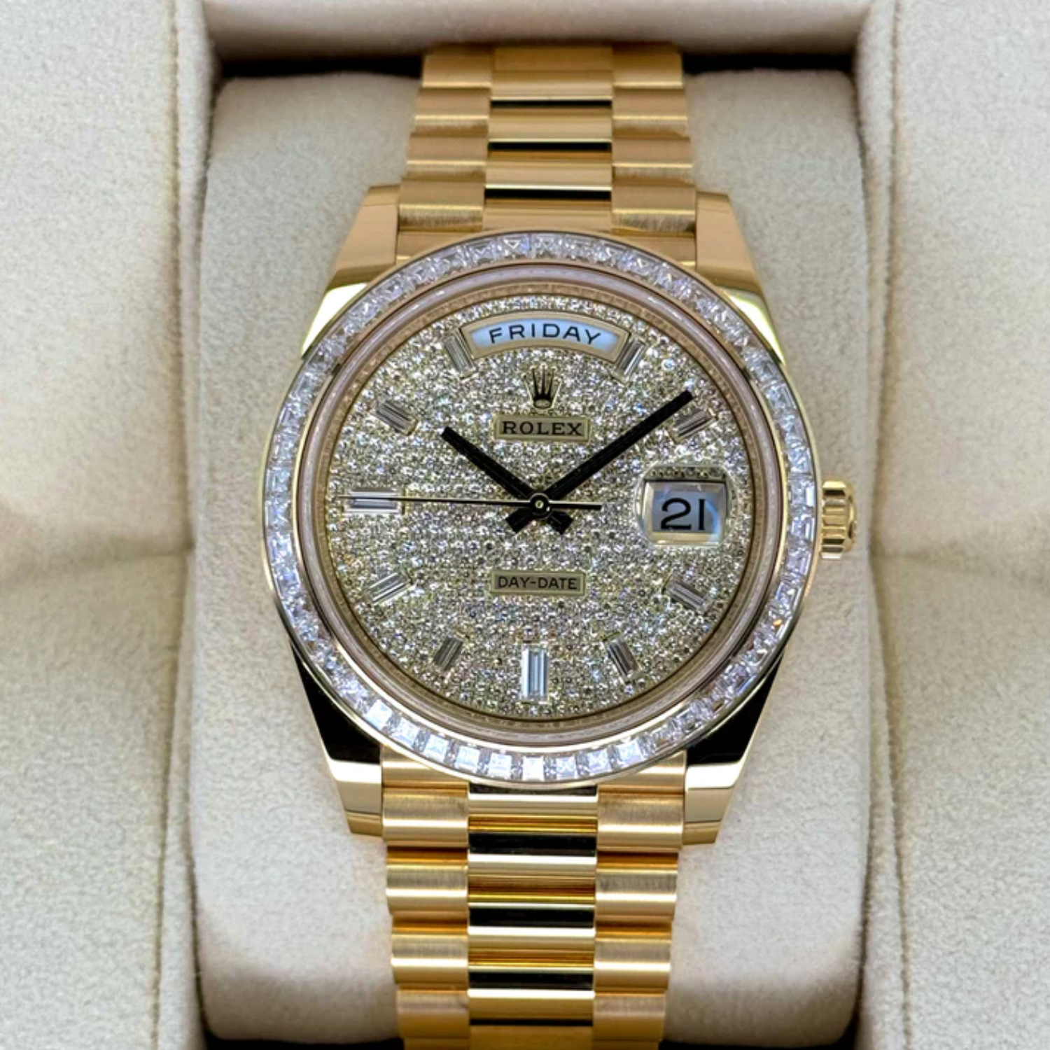 Day-Date 40mm 18K Yellow Gold Champagne Diamonds Dial 228398tbr-0036