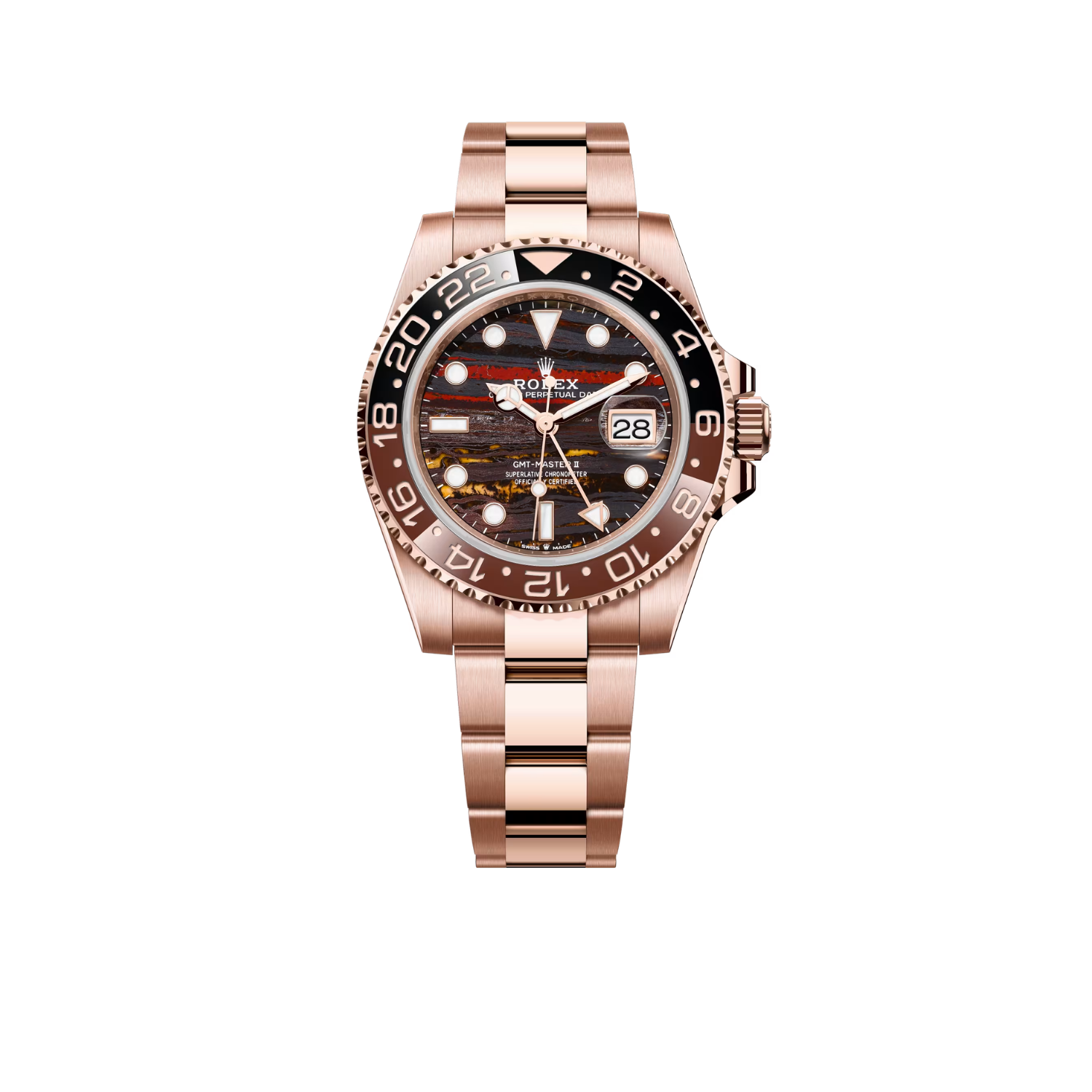 GMT-Master II 40mm Rose Gold Tiger Iron Dial Oyster 126715CHNR