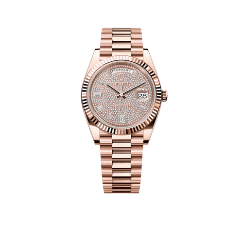Day-Date 40mm Rose Gold Pavè Diamond Dial m228235-0036