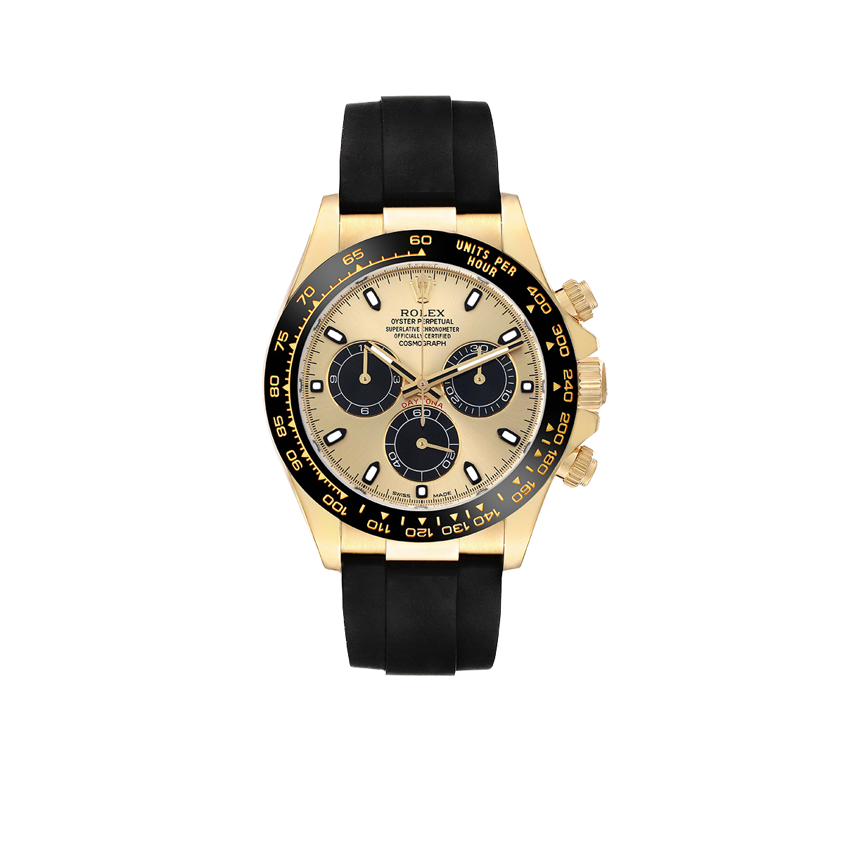 Daytona Pikachu 40mm Yellow Gold Champagne Dial Mens Watch 116518
