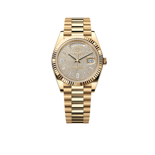 Day-Date 40 President Yellow Gold Diamond Paved Dial 228238-0054