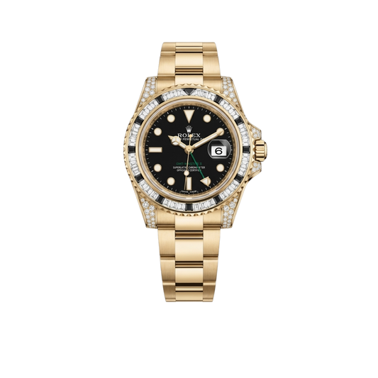 GMT Master II 18k Yellow Gold Diamond Black Sapphire 116758SANR