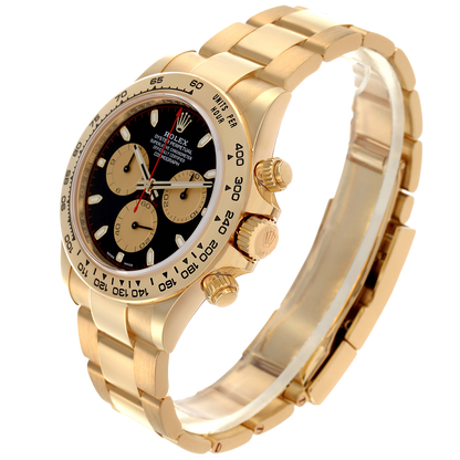 Daytona 40mm Black Dial Yellow Gold Mens Automatic Watch 116508