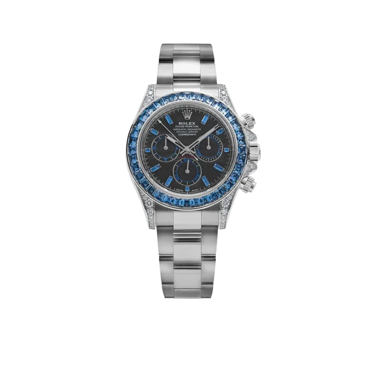 Daytona 40mm 126599TSA White Gold Silver Sheen Obsidian Dial Sapphire Bezel