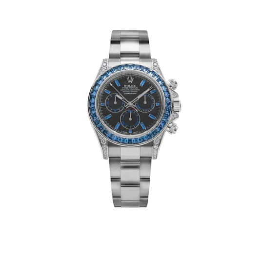 Daytona 40mm 126599TSA White Gold Silver Sheen Obsidian Dial Sapphire Bezel