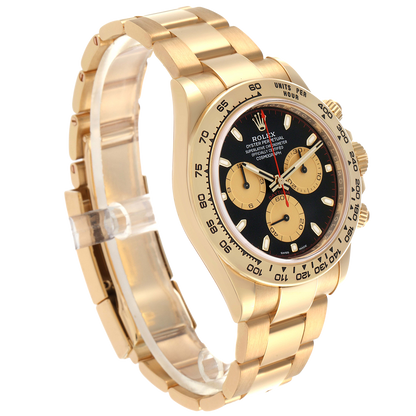 Daytona 40mm Black Dial Yellow Gold Mens Automatic Watch 116508