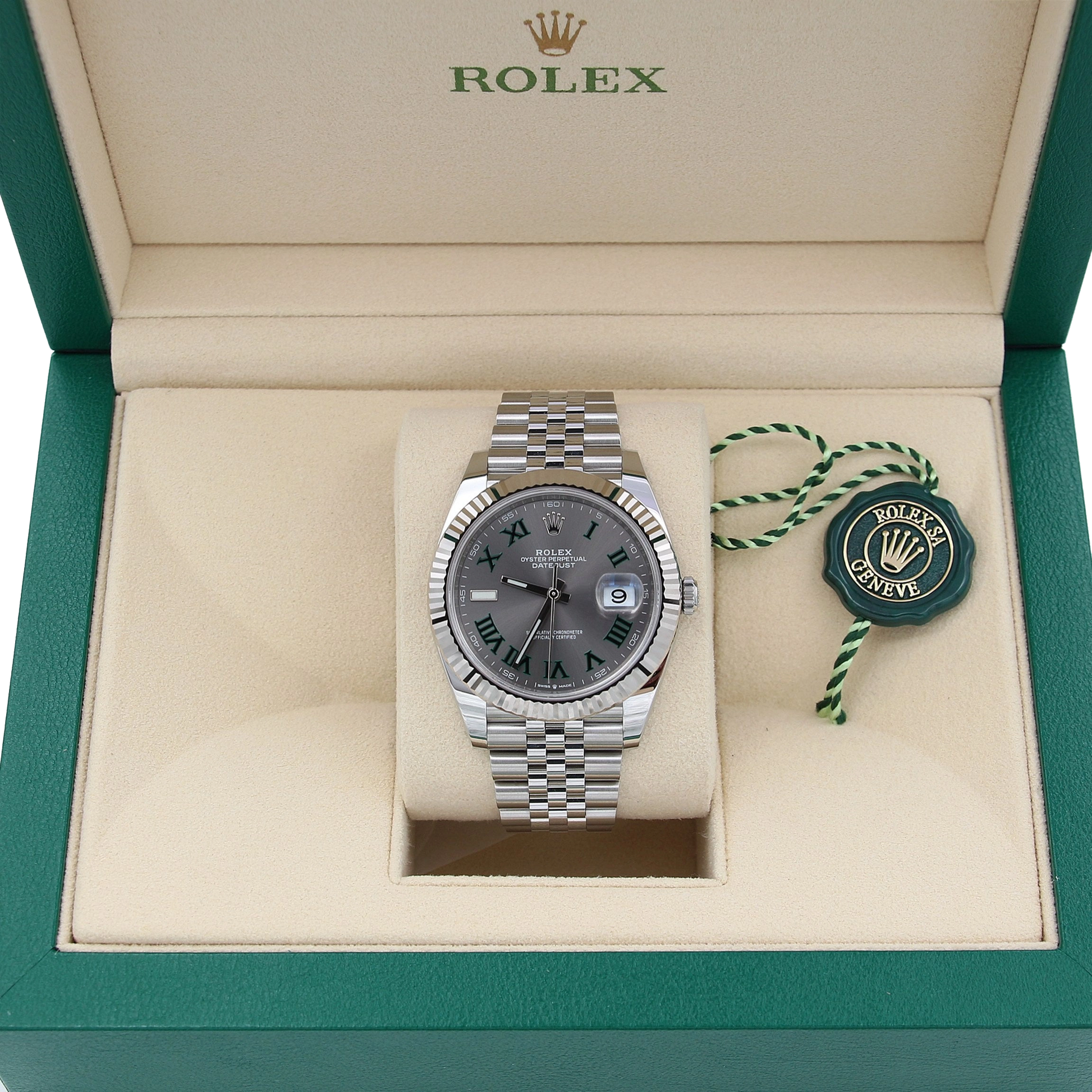 Datejust 41mm 126334 Wimbledon Stainless Steel Slate Dial Oyster