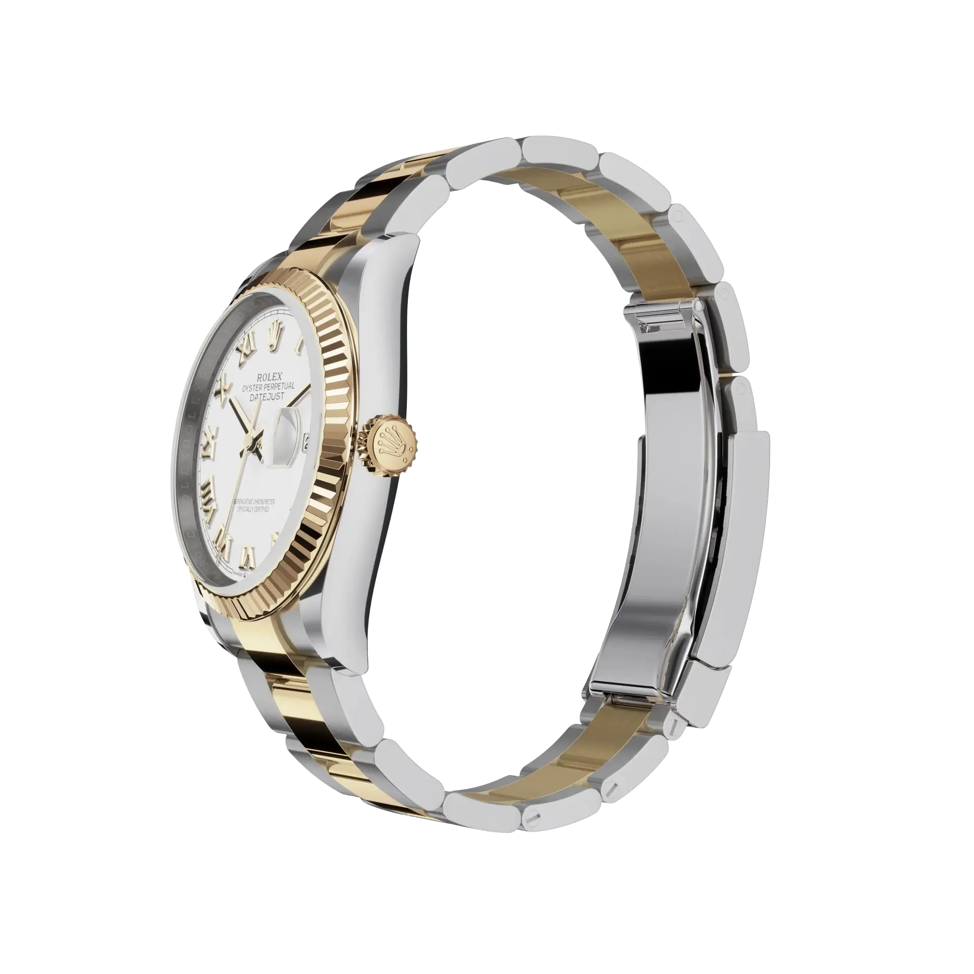 Datejust 36 mm White Dial, Yellow Rolesor 126233-0030