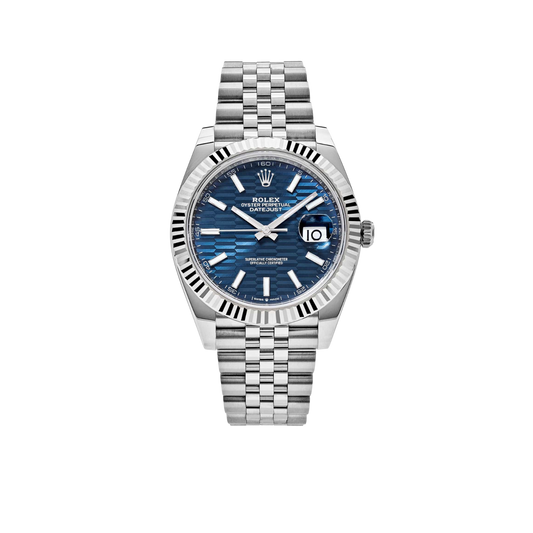 Datejust 41mm 126334 Stainless Steel Fluted Motif Blue Dial Jubilee