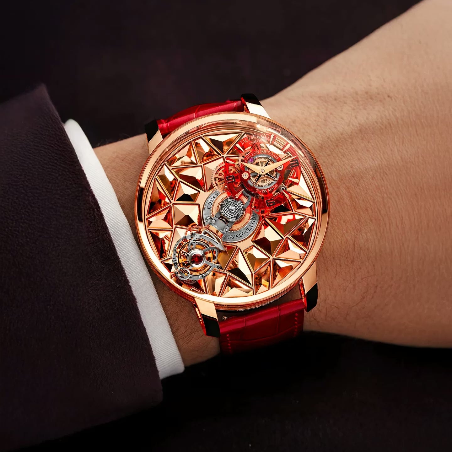 Astronomia Revolution Four-Axis Tourbillon 47mm Rose Gold, Sapphire Manual Winding AT180.40.AB.AA.A