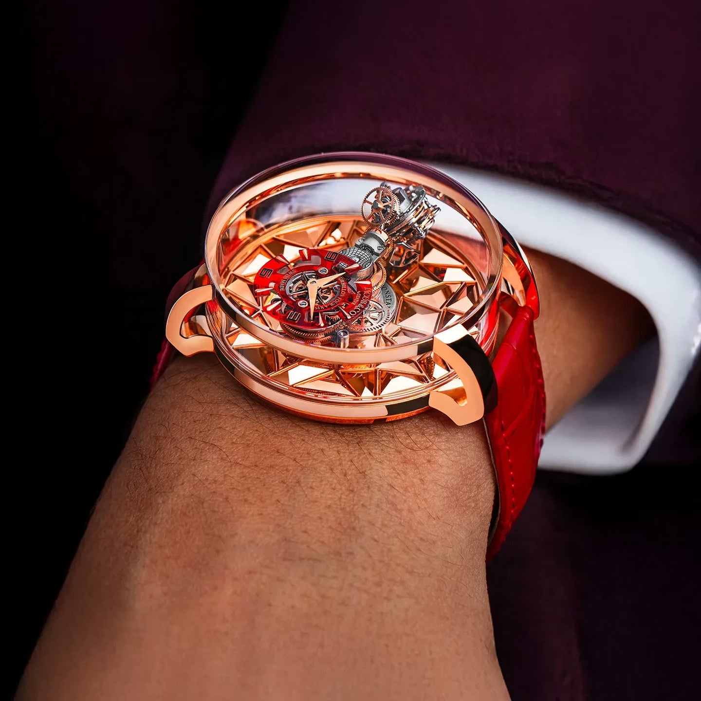 Astronomia Revolution Four-Axis Tourbillon 47mm Rose Gold, Sapphire Manual Winding AT180.40.AB.AA.A