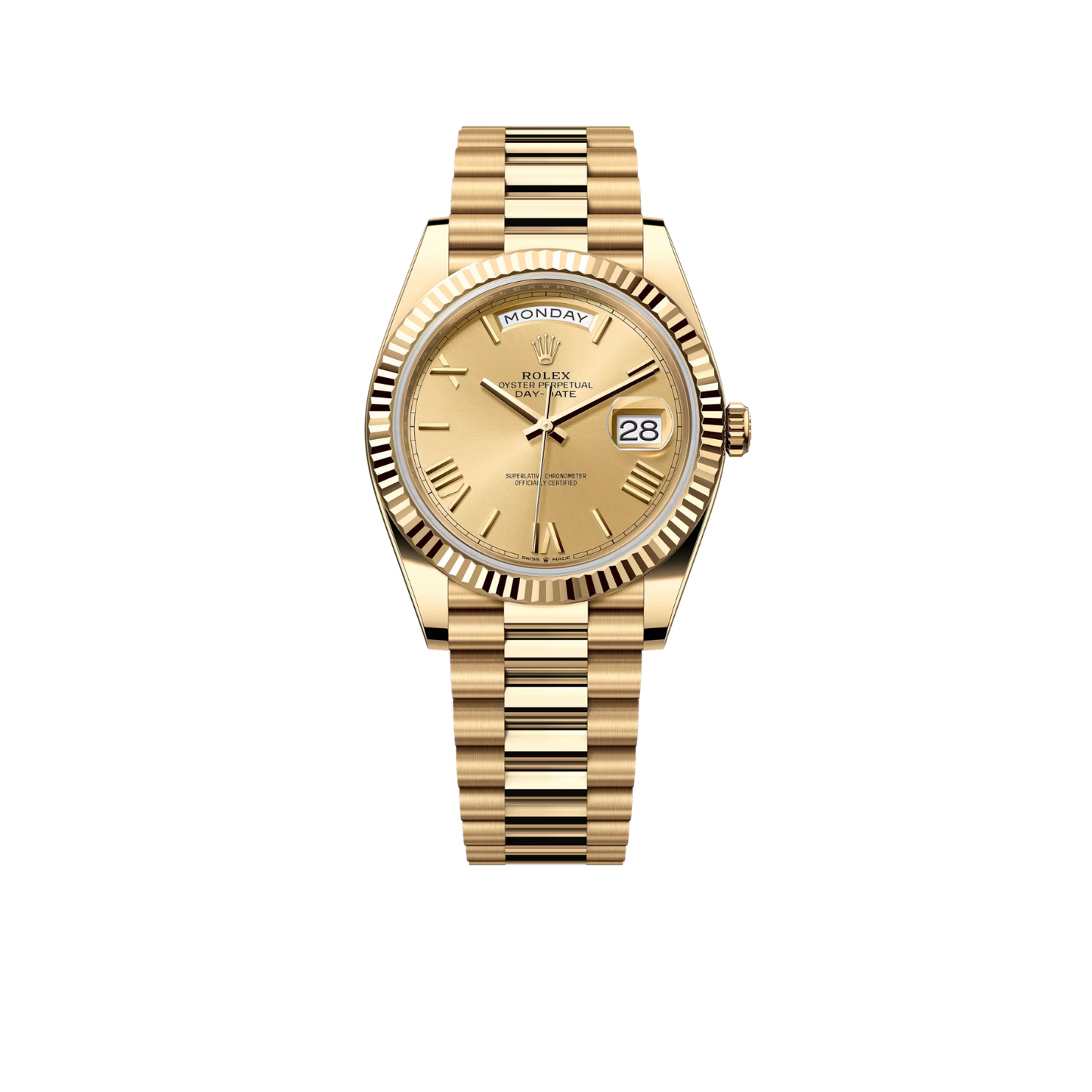 Day-Date 40mm Yellow Gold Champagne Roman Dial m228238-0006
