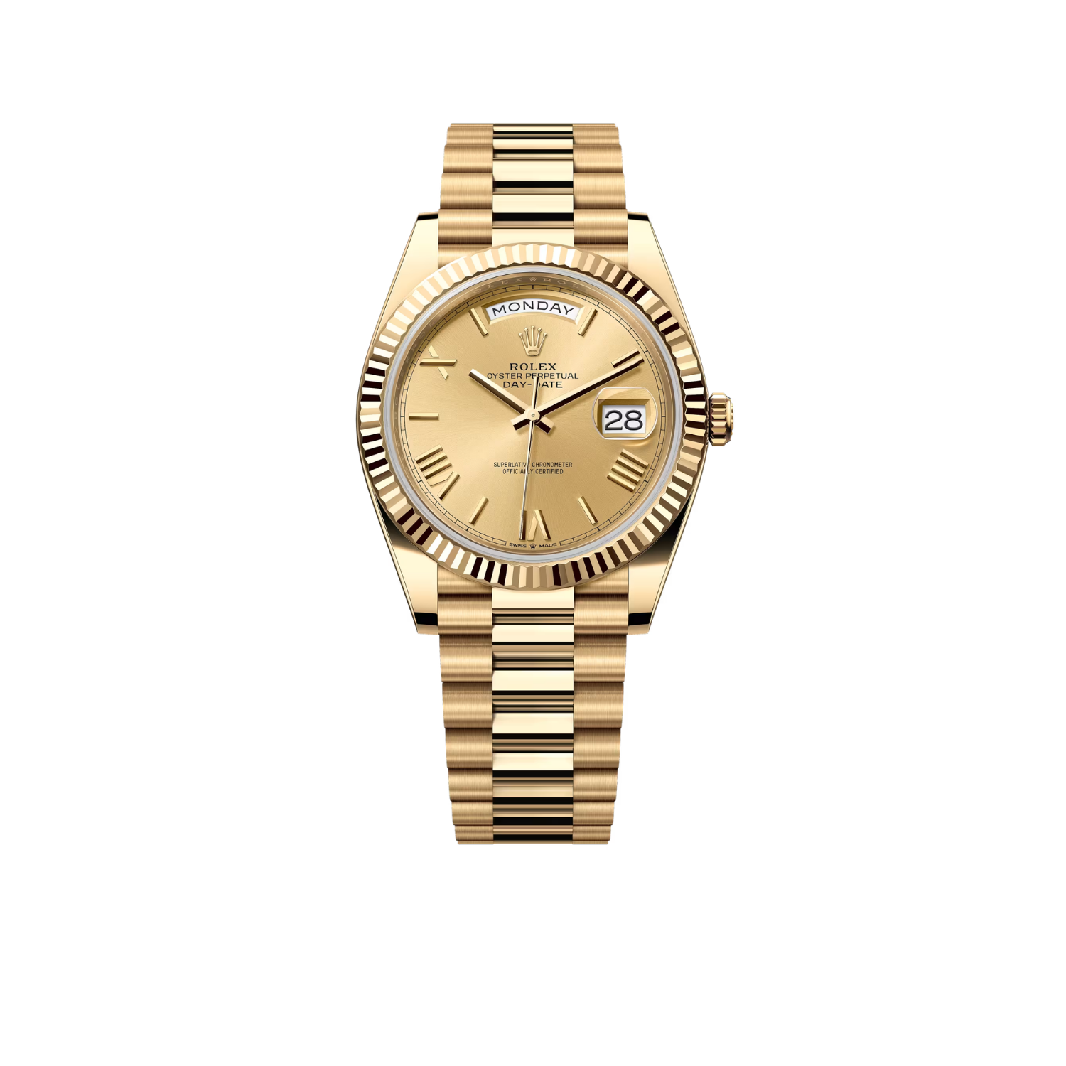 Day-Date 40mm Yellow Gold Champagne Roman Dial m228238-0006