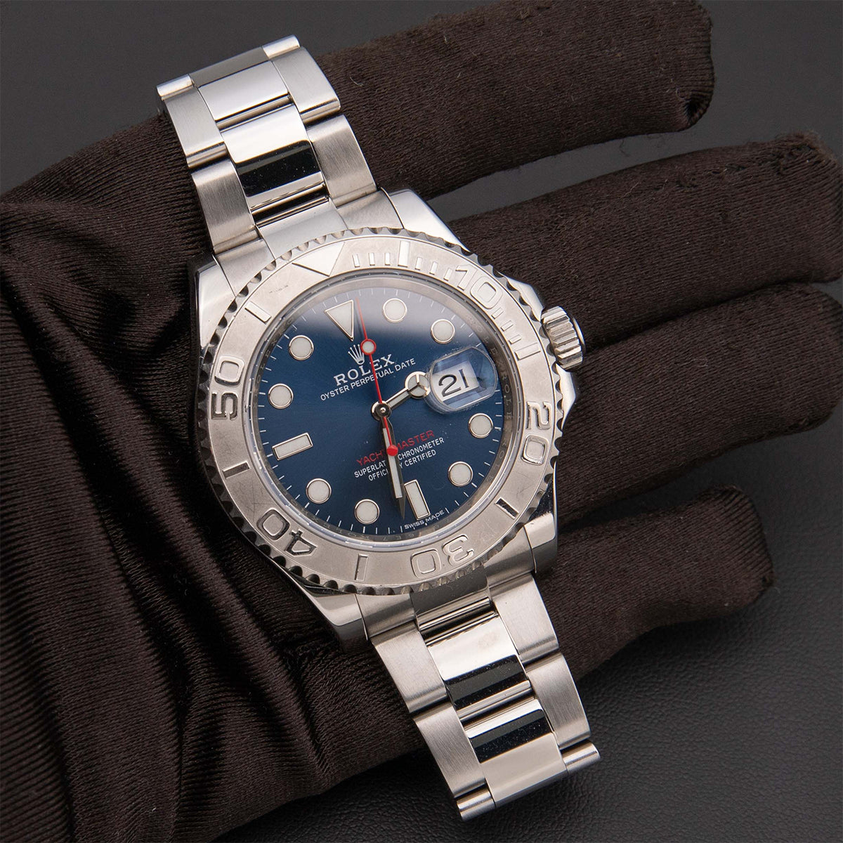 Yacht-Master 116622 Rolesium Watch 40mm Blue Dial
