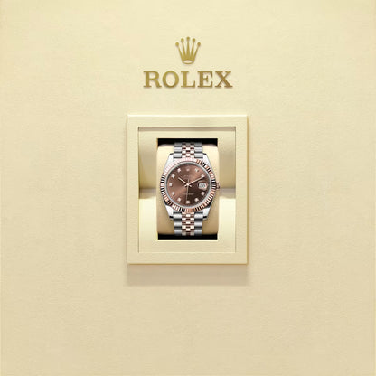 Datejust 41MM 126331 Chocolate Diamond Dial Fluted Bezel Two Tone Rose Gold Jubilee Bracelet