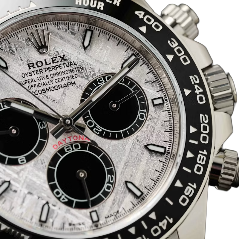 Daytona 40mm Oyster Perpetual White Gold with Meteorite and Black Dial M126519LN-0007