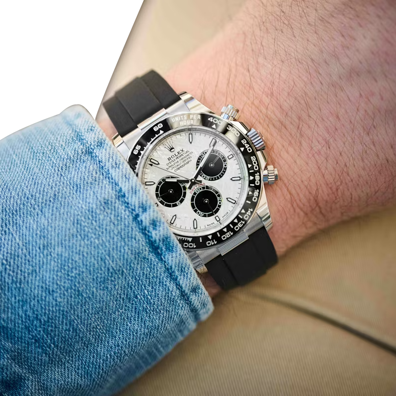 Daytona 40mm Oyster Perpetual White Gold with Meteorite and Black Dial M126519LN-0007