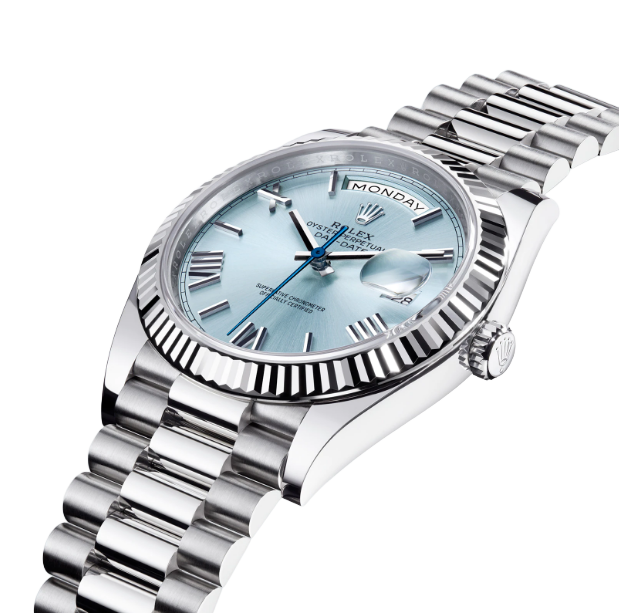 President Day-Date 40mm Ice Blue Dial Platinum Mens Watch 228236