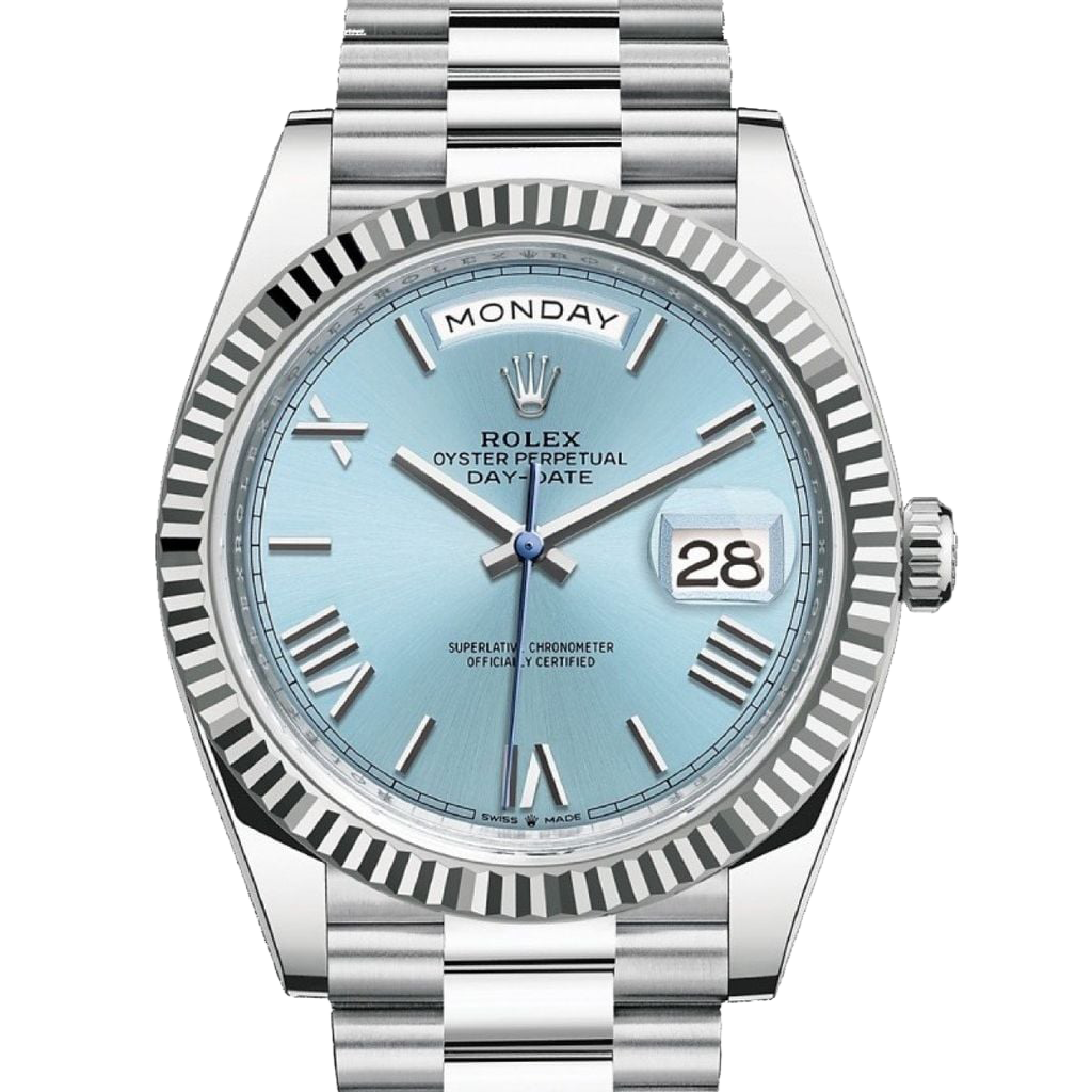 President Day-Date 40mm Ice Blue Dial Platinum Mens Watch 228236