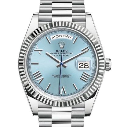 President Day-Date 40mm Ice Blue Dial Platinum Mens Watch 228236