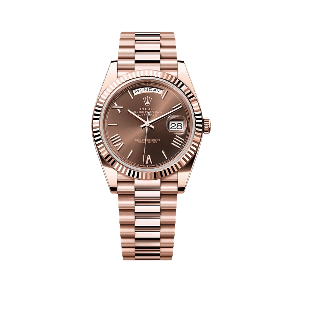 Day-Date 40mm 228235 Rose Gold Chocolate Roman Dial (2025)