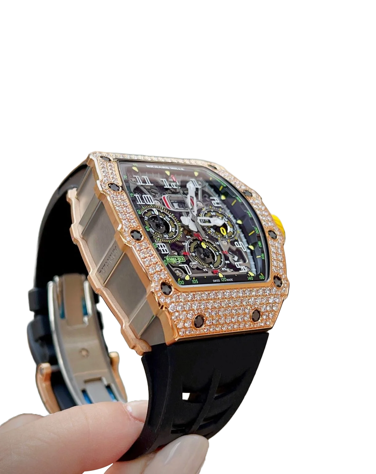 RM 11-03 Flyback Chronograph Diamond Set Rose Gold