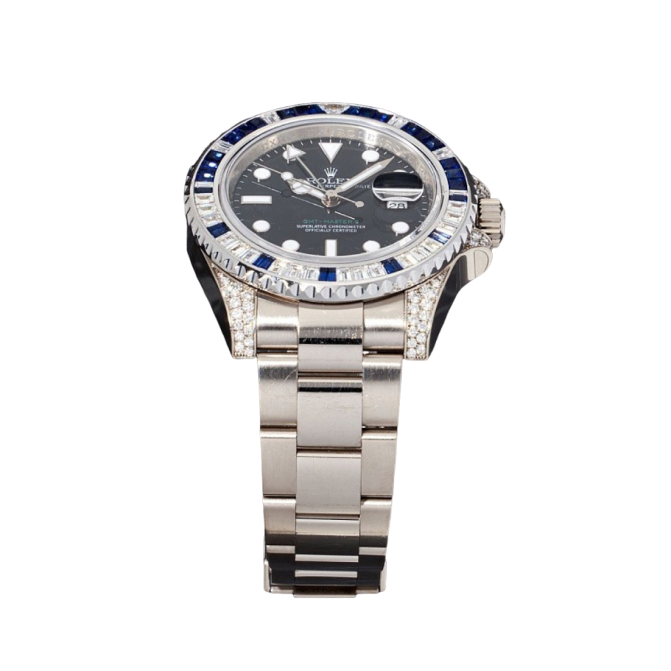 GMT-Master II, Reference 116759SA White Gold Diamond And Sapphire