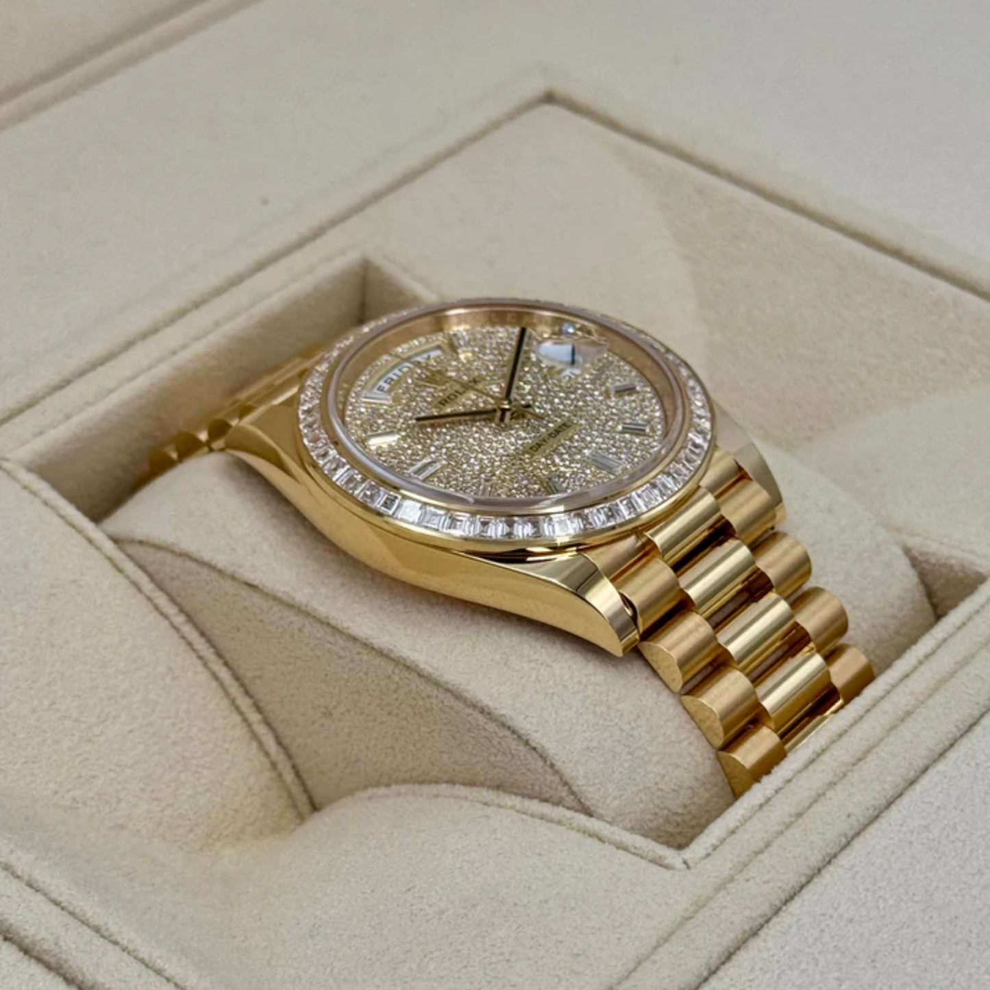 Day-Date 40mm 18K Yellow Gold Champagne Diamonds Dial 228398tbr-0036