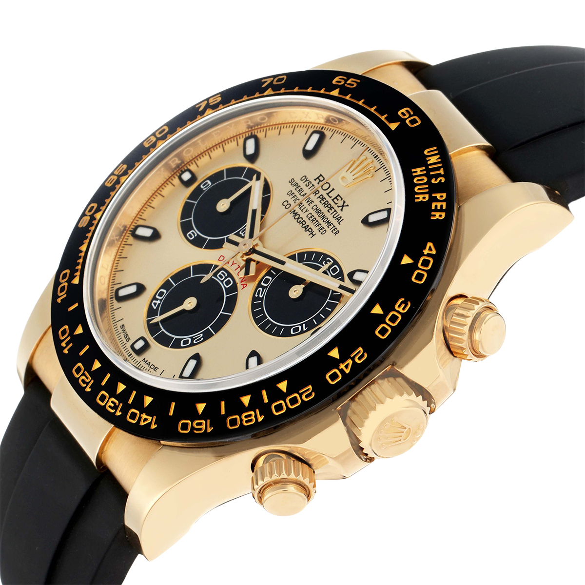 Daytona Pikachu 40mm Yellow Gold Champagne Dial Mens Watch 116518
