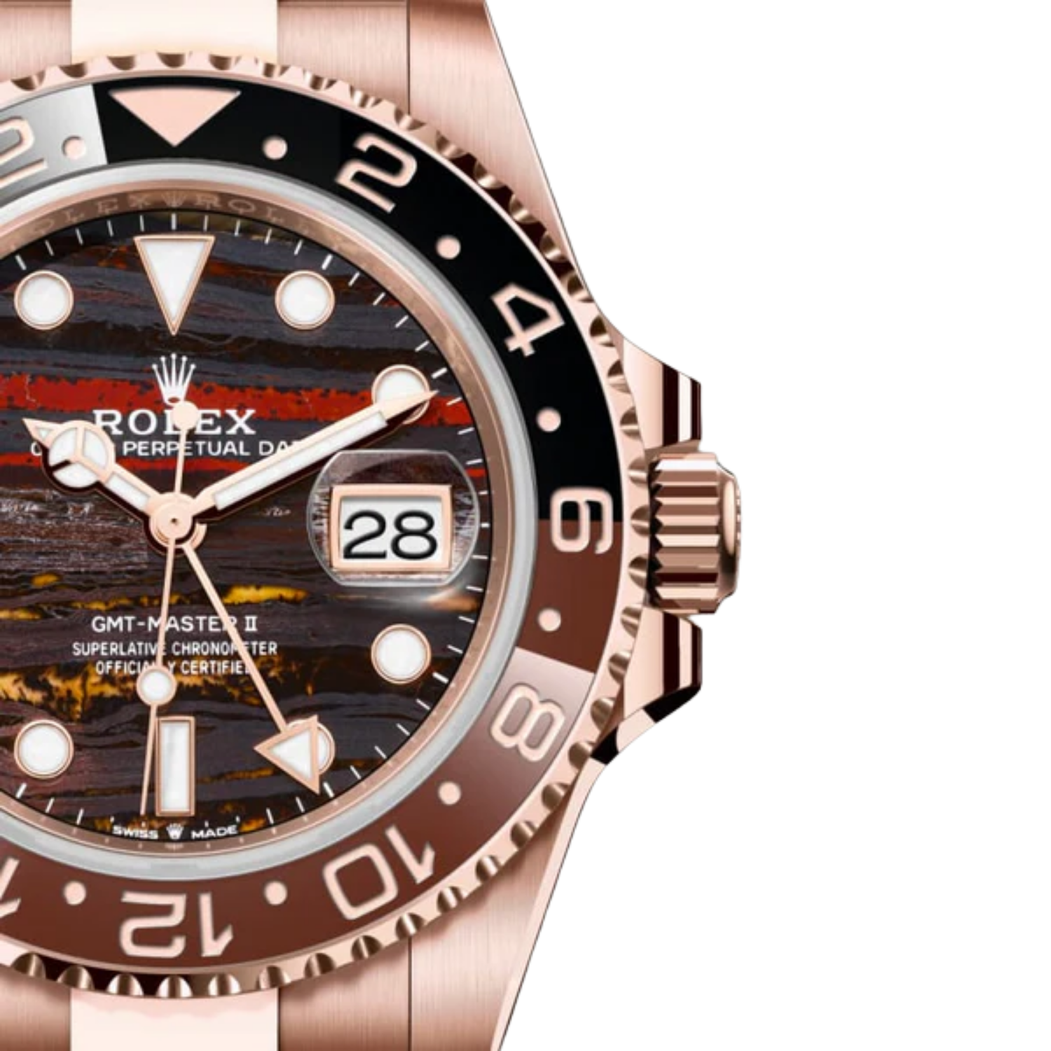 GMT-Master II 40mm Rose Gold Tiger Iron Dial Oyster 126715CHNR