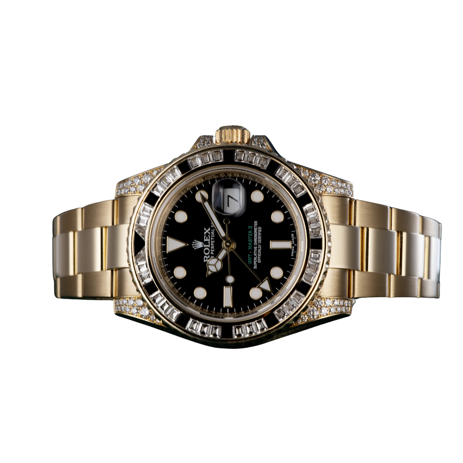 GMT Master II 18k Yellow Gold Diamond Black Sapphire 116758SANR