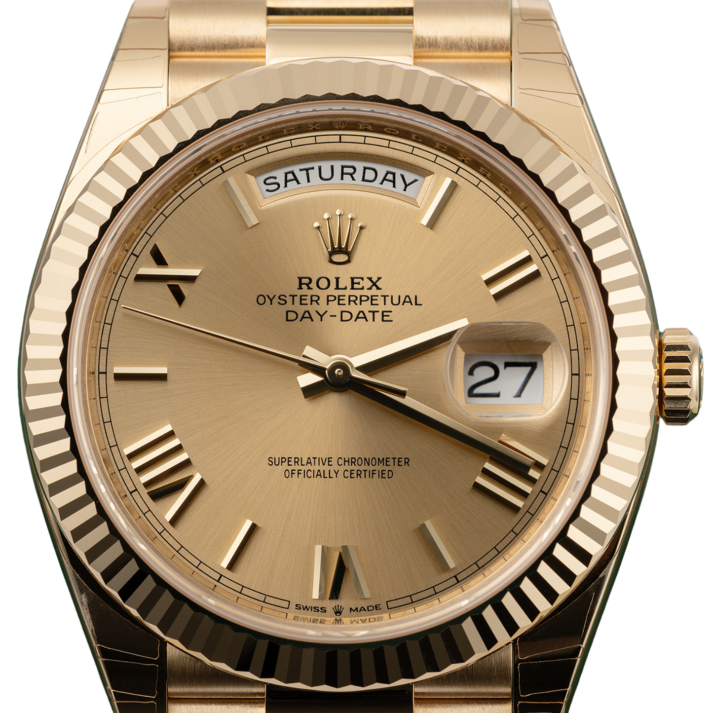 Day-Date 40mm Yellow Gold Champagne Roman Dial m228238-0006