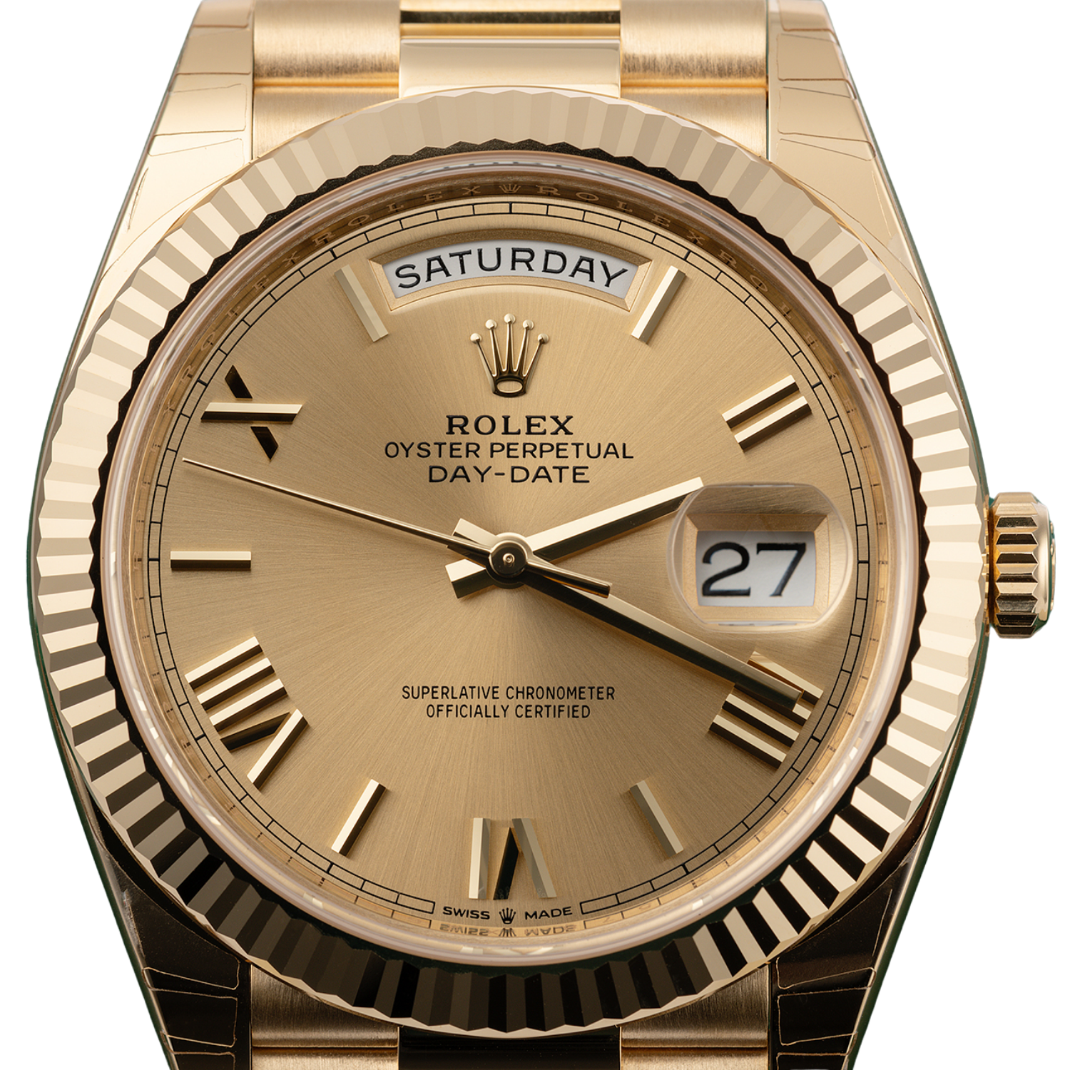 Day-Date 40mm Yellow Gold Champagne Roman Dial m228238-0006