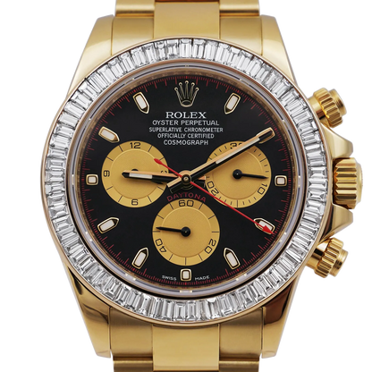 Daytona 116508 40mm 18ct Yellow Gold Black Dial Diamond