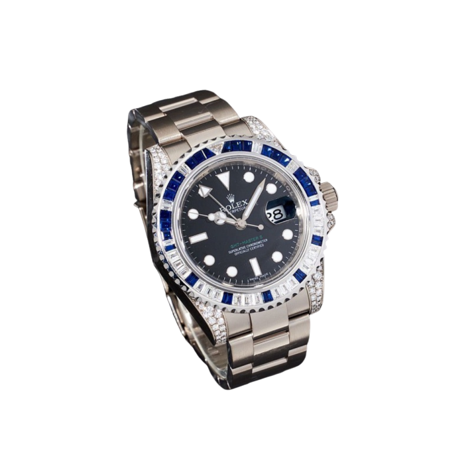 GMT-Master II, Reference 116759SA White Gold Diamond And Sapphire