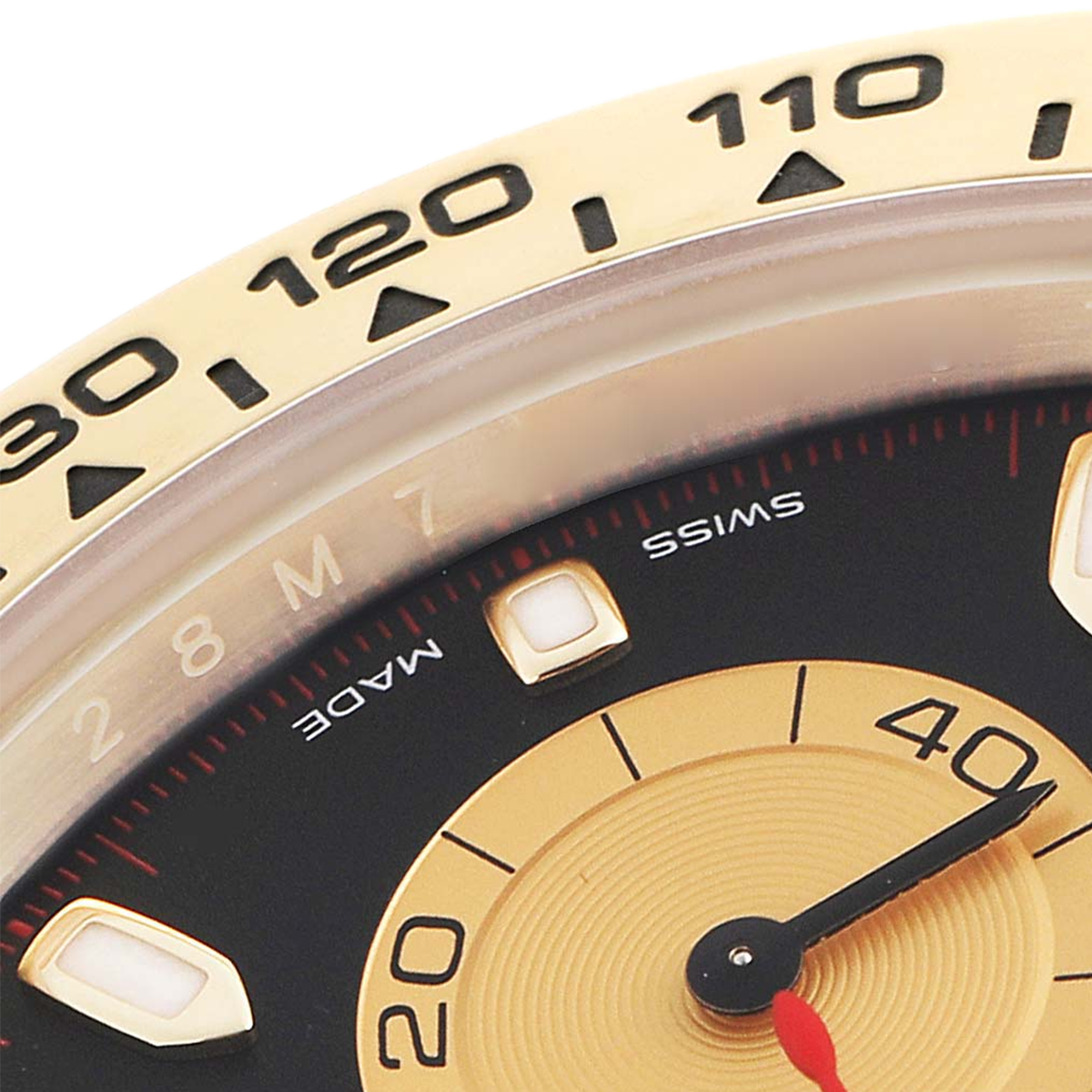 Daytona 40mm Black Dial Yellow Gold Mens Automatic Watch 116508