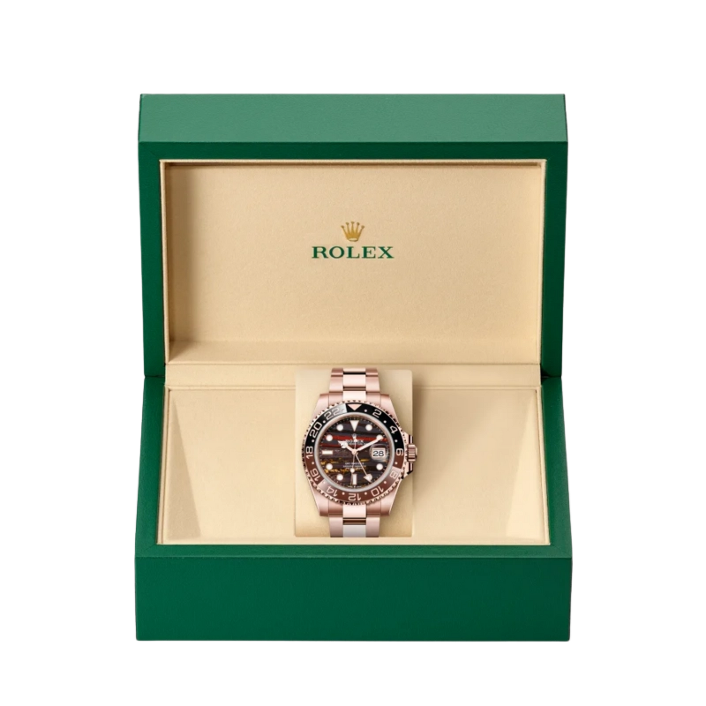 GMT-Master II 40mm Rose Gold Tiger Iron Dial Oyster 126715CHNR