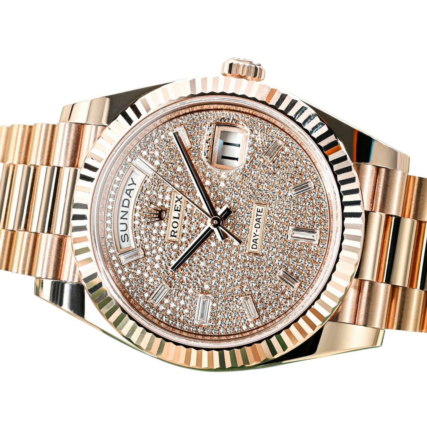 Day-Date 40mm Rose Gold Pavè Diamond Dial m228235-0036