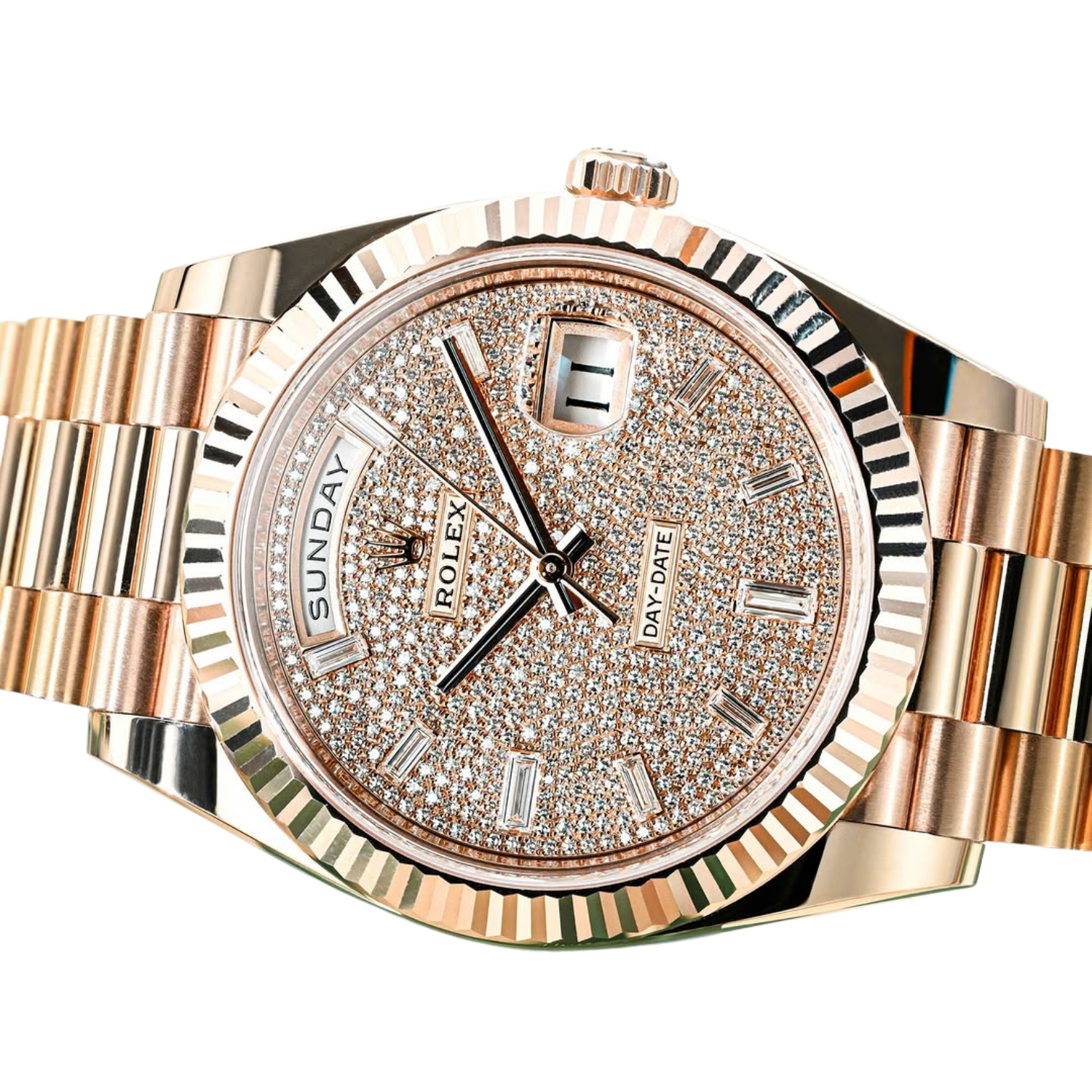 Day-Date 40mm Rose Gold Pavè Diamond Dial m228235-0036
