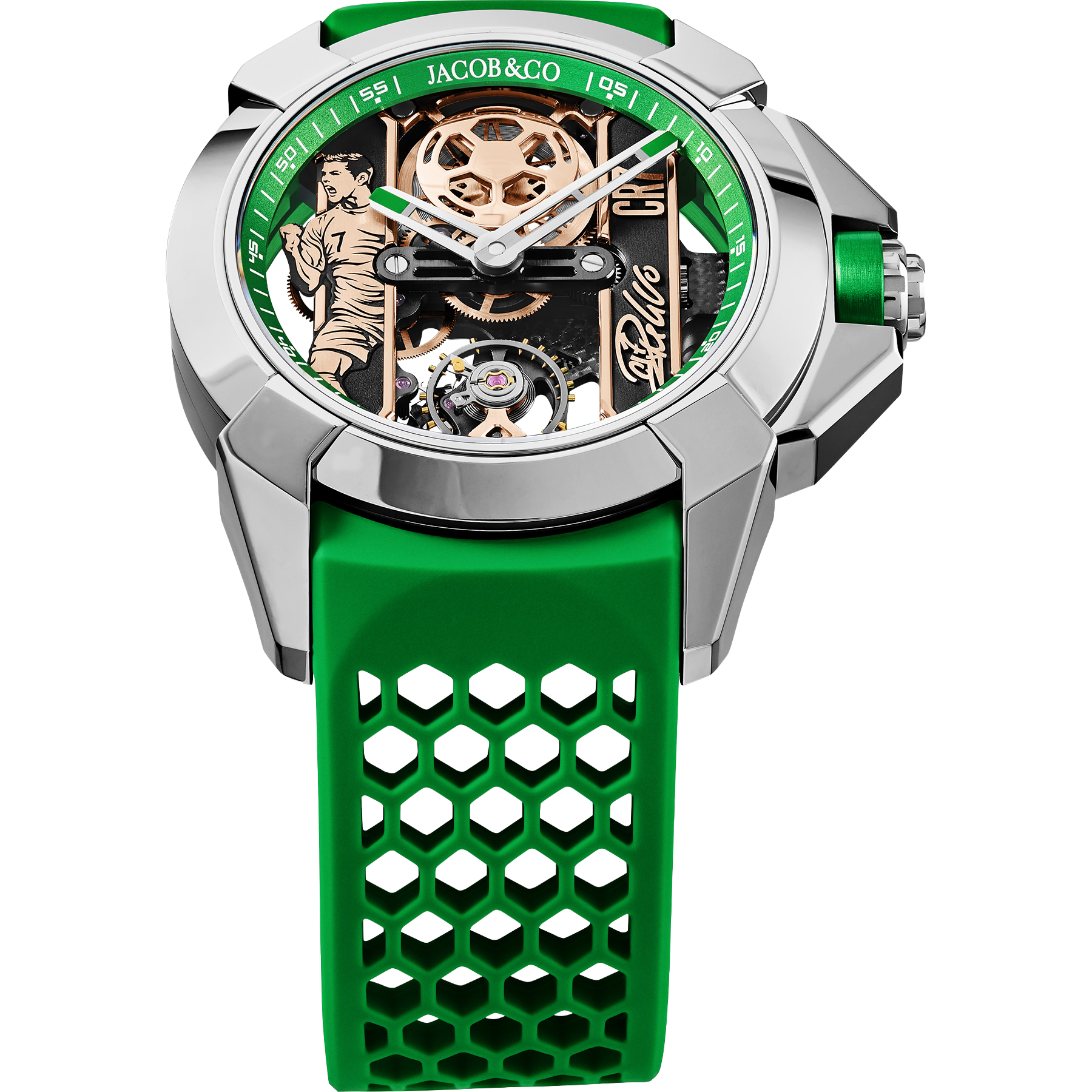 Epic X CR7 44mm Heart of CR7 Stainless Steel Green on Strap EX120.10.AD.AA.ABRUA