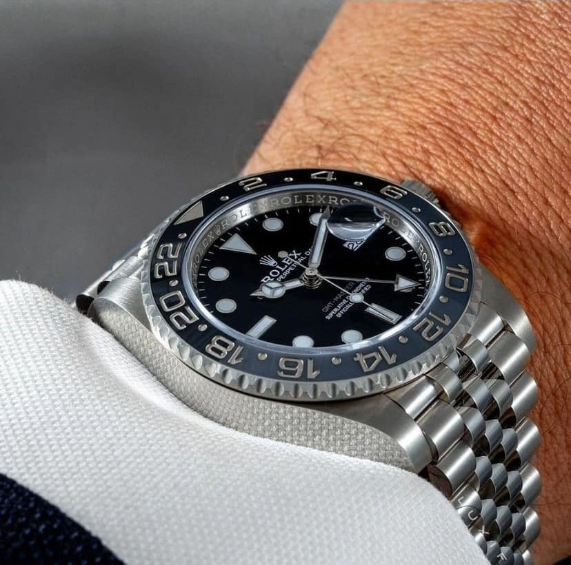 GMT-Master II Bruce Wayne Stainless Steel Black Dial Jubilee M126710GRNR-0003 New